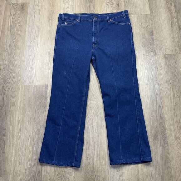 Vintage Levis 517 Jeans Mens 42x30 Blue Denim Bootcut Made USA Orange Tab 90s - Picture 1 of 13